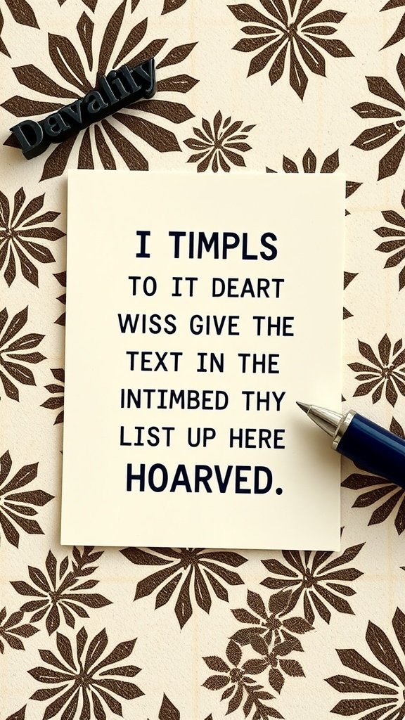 Una tarjeta con cita inspiradora que incluye elementos decorativos.