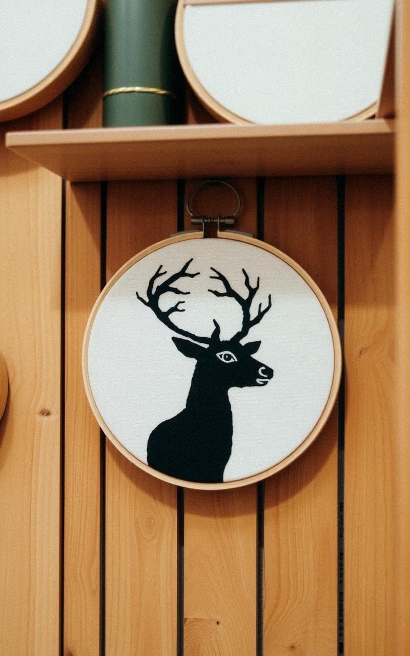 Animal Silhouette Hoop Art