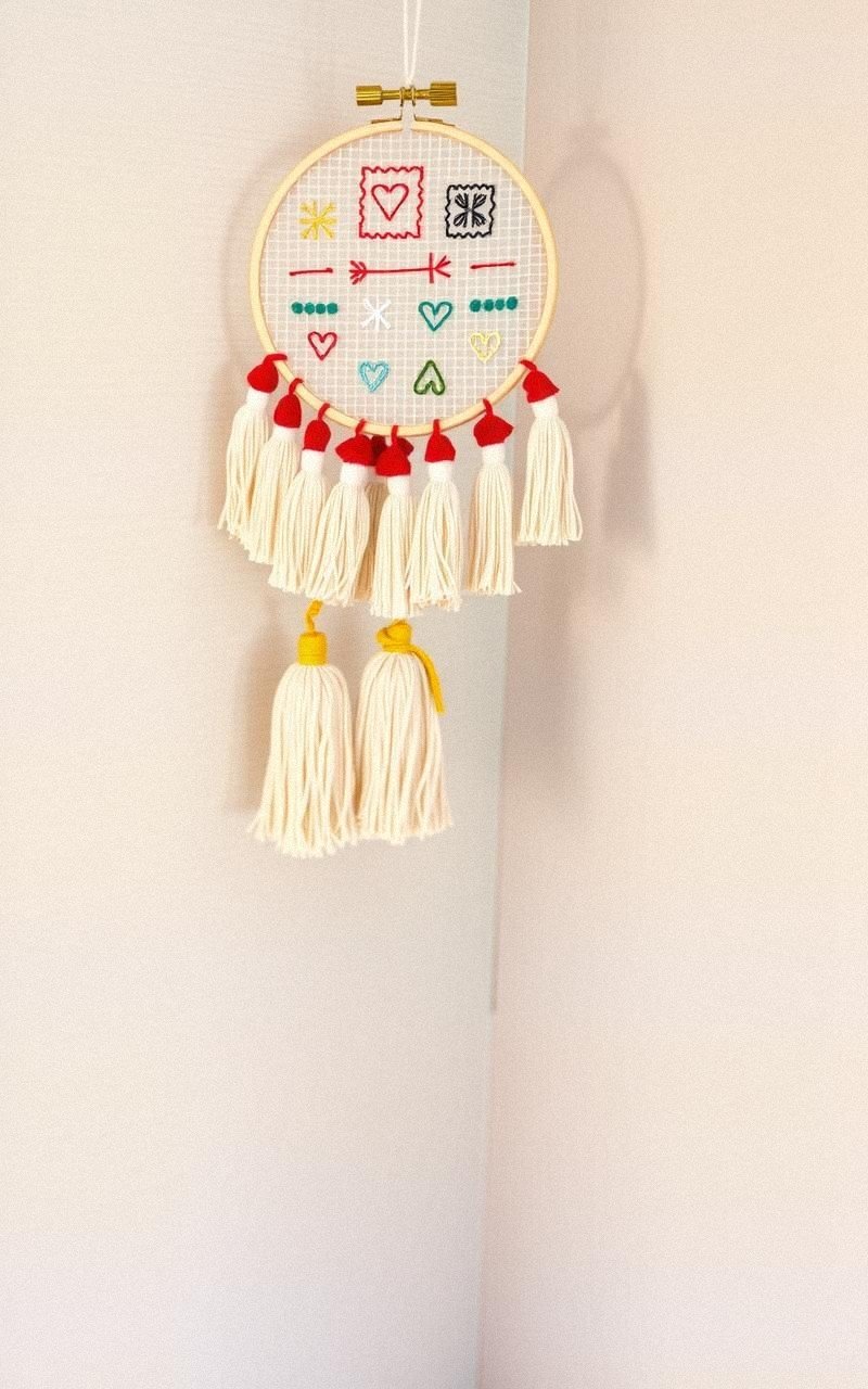 Bohemian Tassel Embroidery Hoop Decor