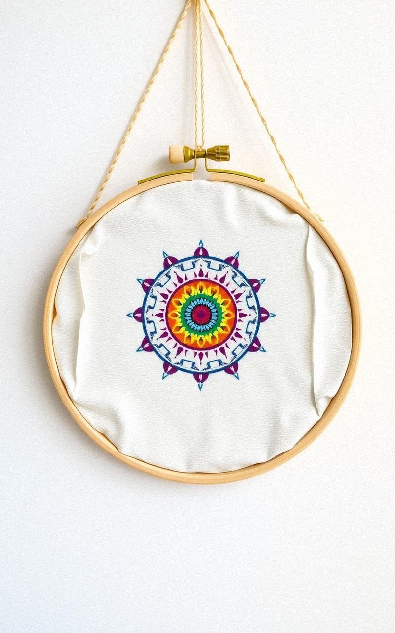 Mandala Stitching Hoop Decoration