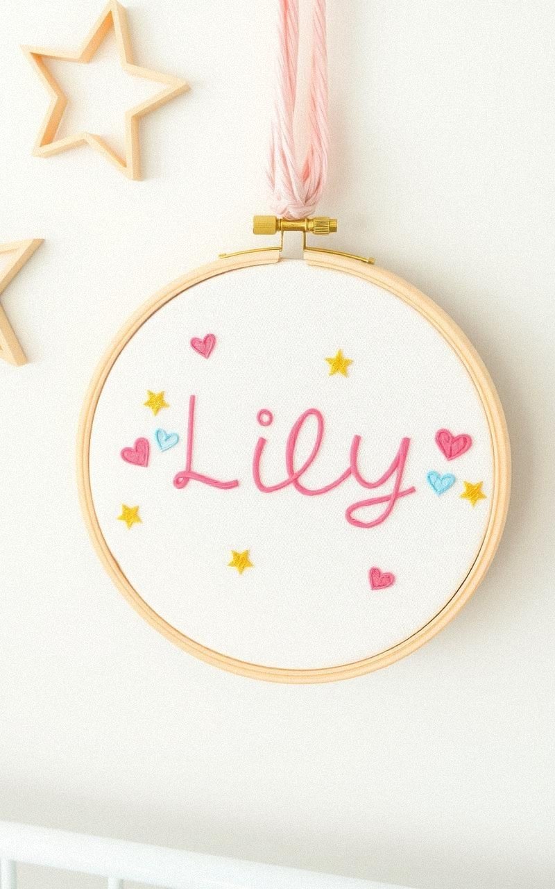 Personalized Name Hoop for Kids’ Rooms