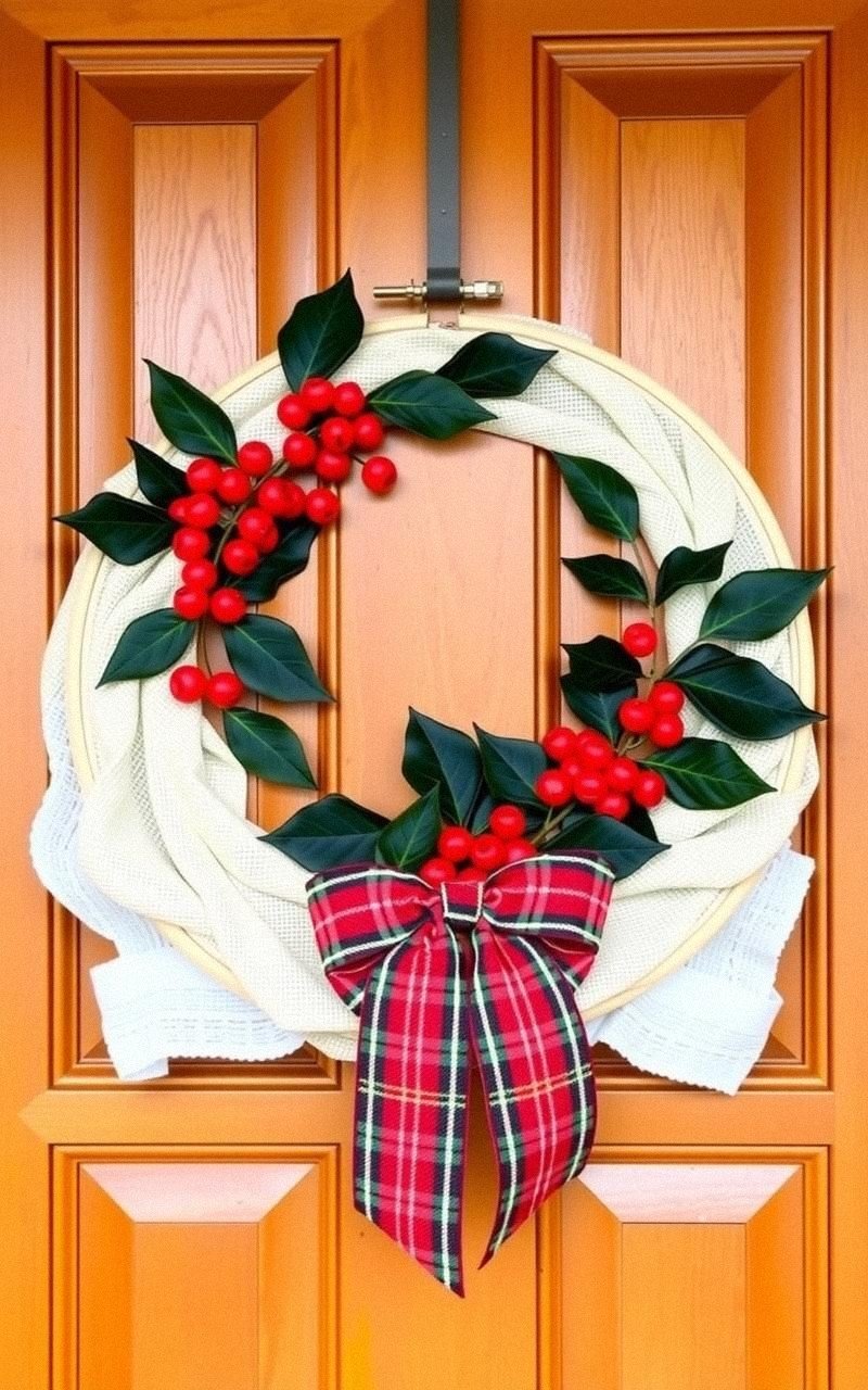 Seasonal Wreaths Using Embroidery Hoops