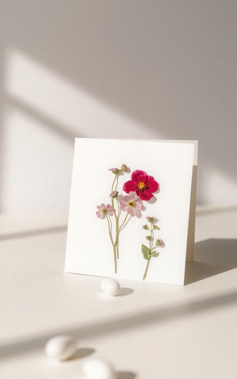 Design Unique Pressed Flower Greeting Cards