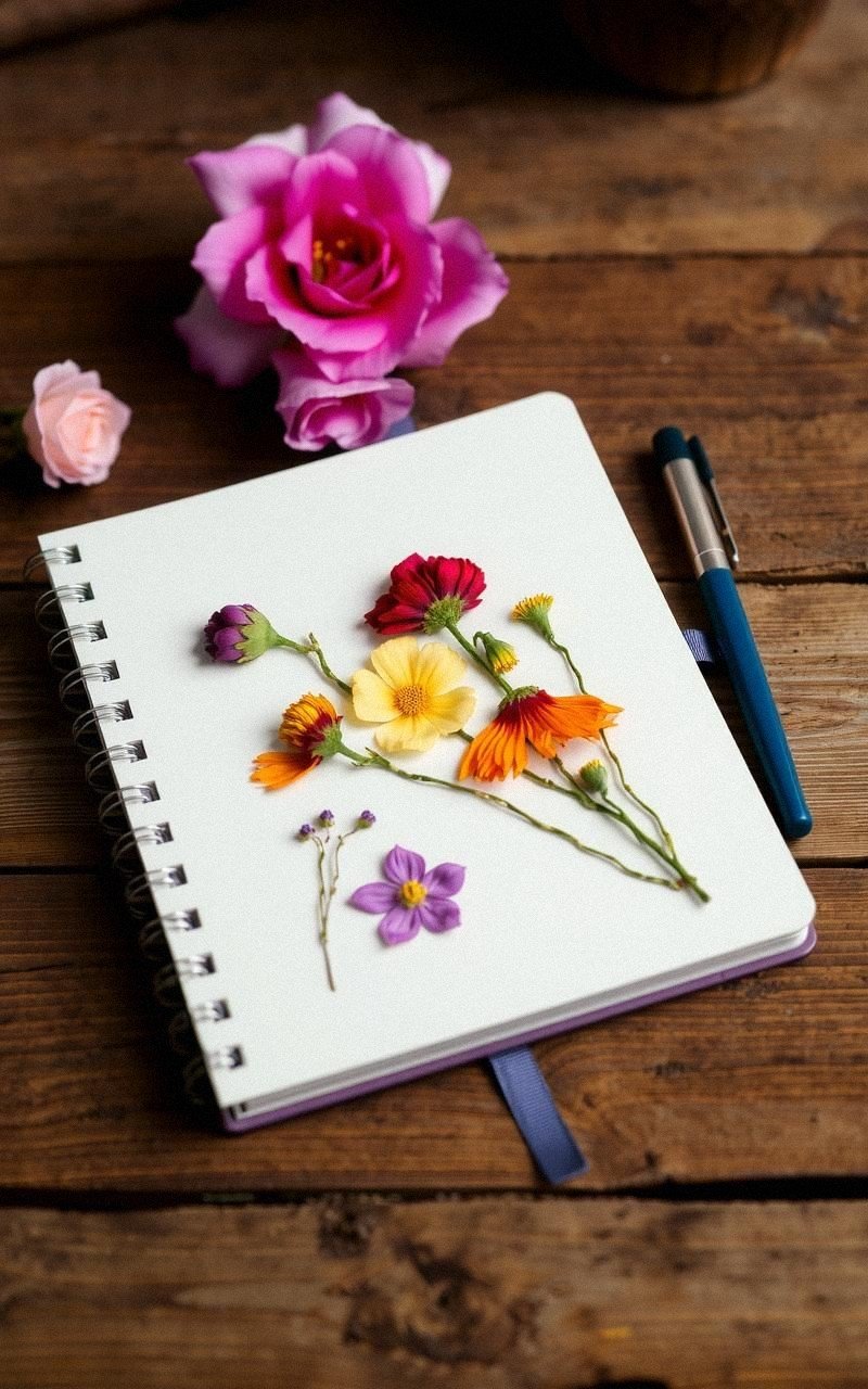 Design Unique Pressed Flower Notebooks