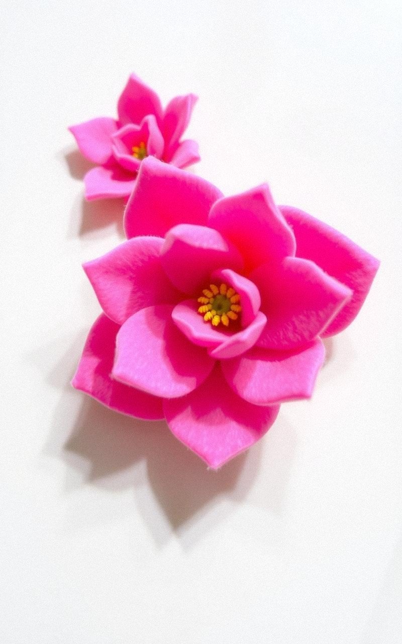 Cute Felt Camellia With Rounded Petals