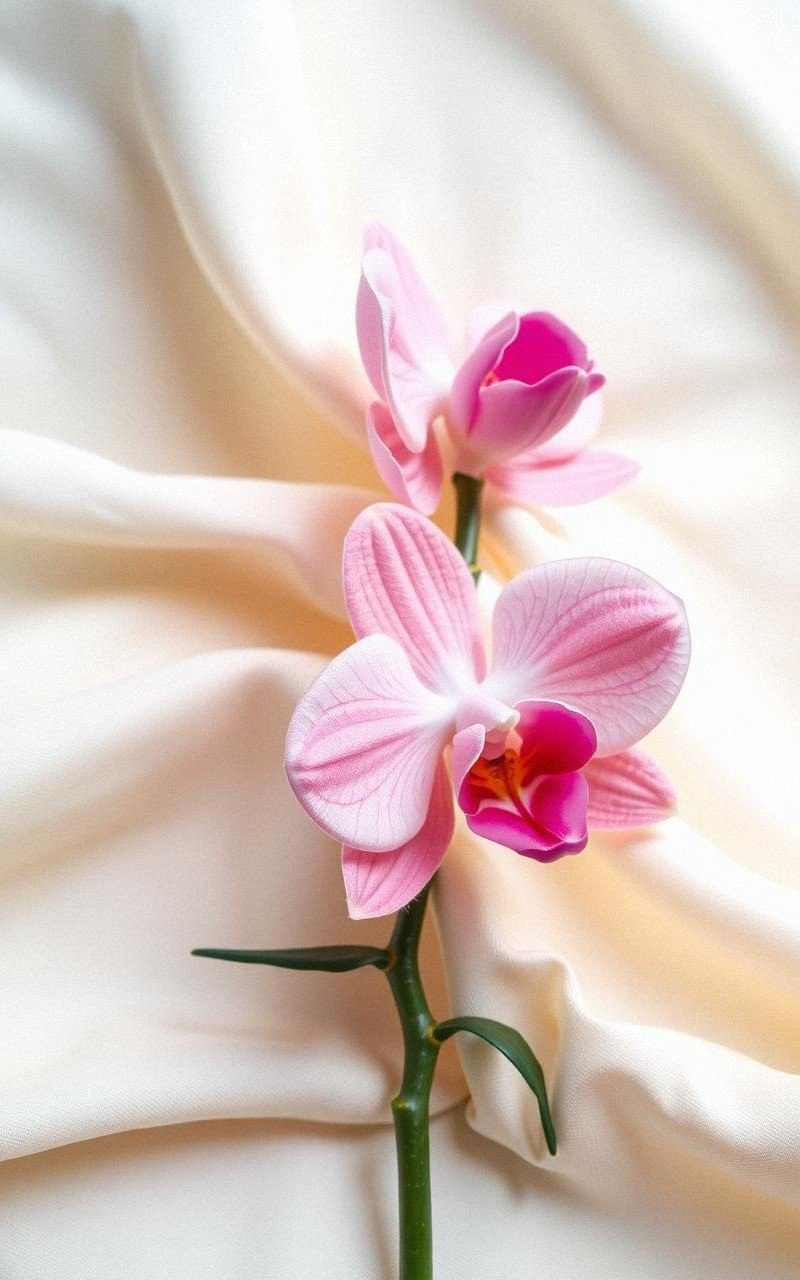 Elegant Felt Orchid With Soft Curves