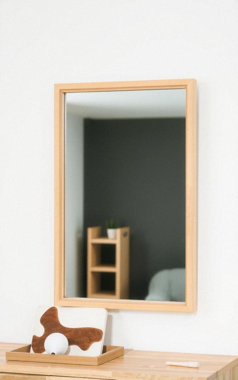 Cadre Minimaliste Avec Lattes De Bois Ponçées