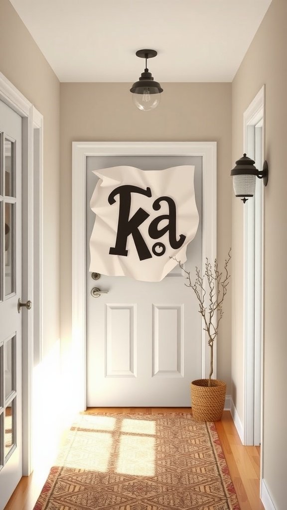 Arte de papel personalizado con las iniciales de la familia.