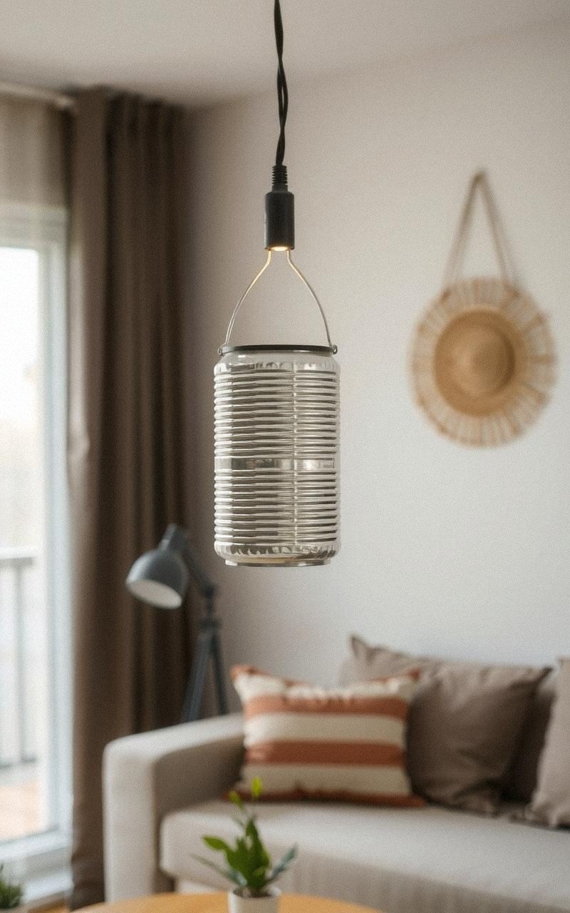 Lámpara Colgante Con Lata Reciclada