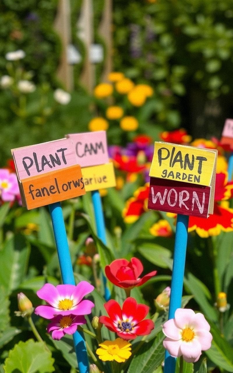 Marcadores De Jardín Con Latas Reutilizadas