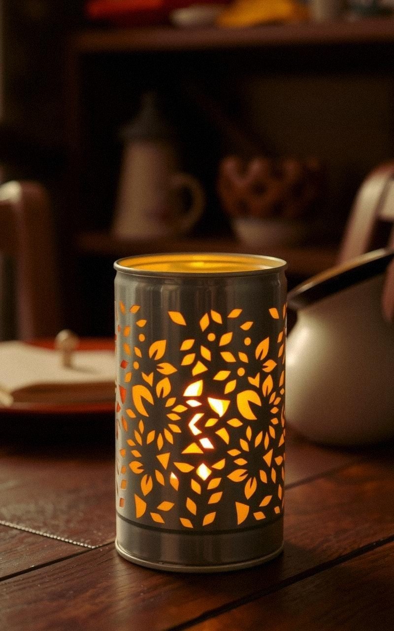 Portavelas Creativo Hecho Con Latas