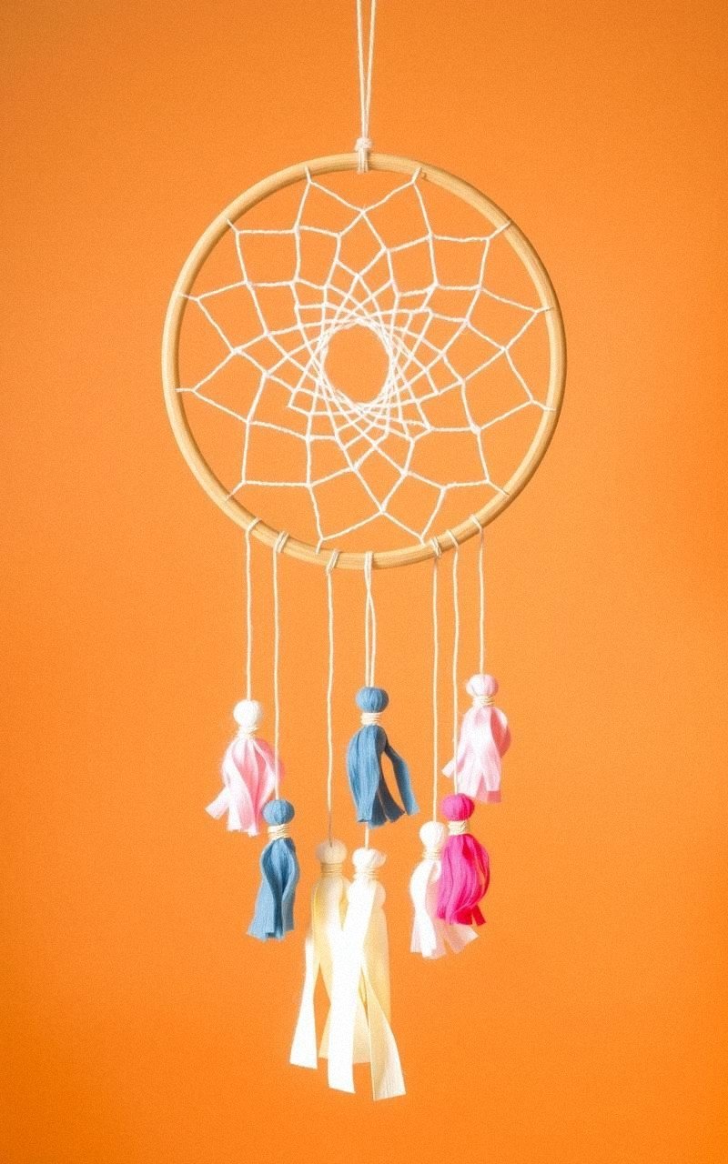 Atrapasueños con Flecos de Lana Suave y Colorida