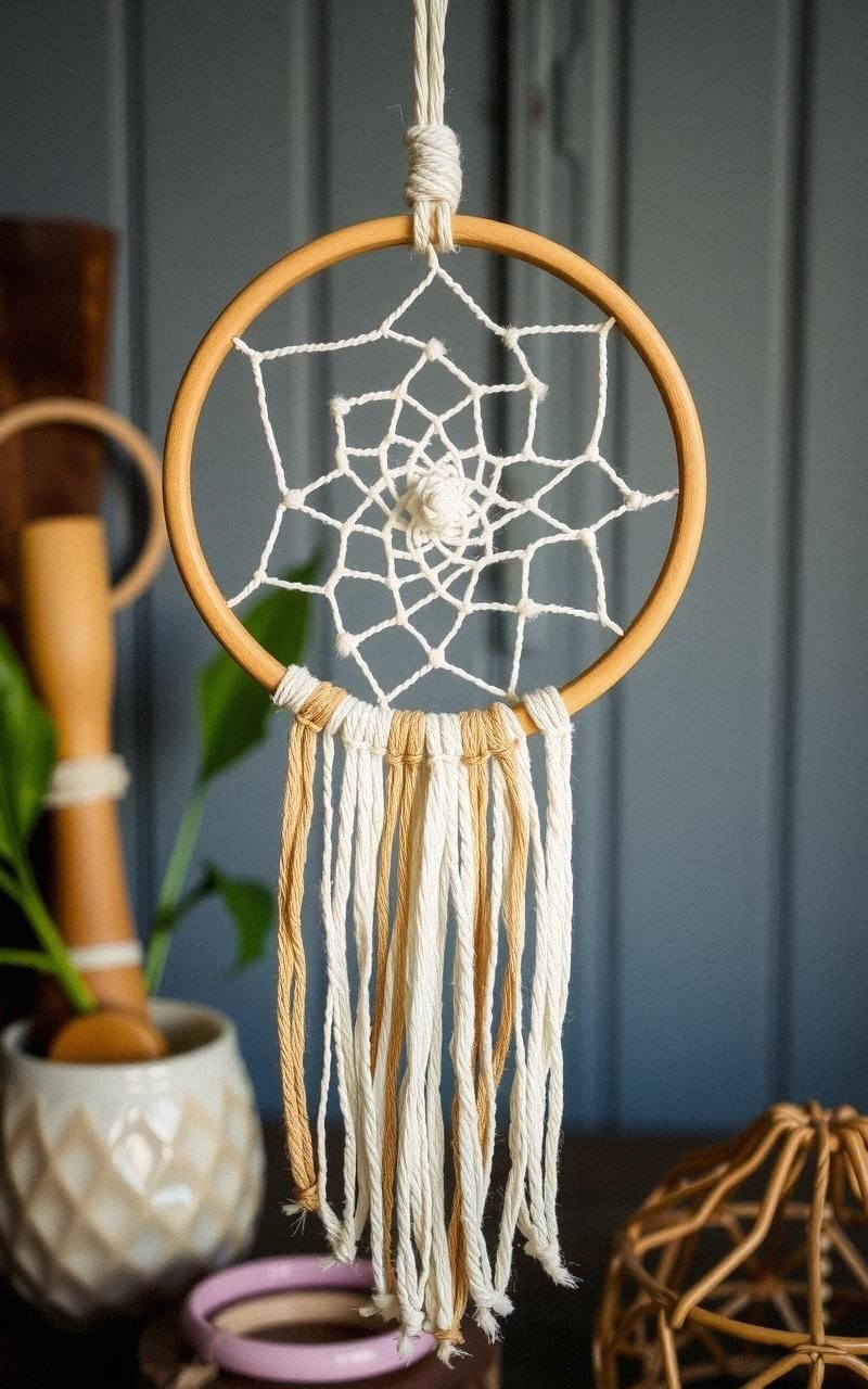 Atrapasueños con Macramé y Nudos Decorativos