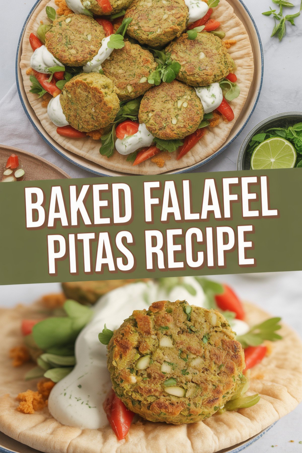 Baked Falafel Pitas Recipe recipe idea in stylish layout
