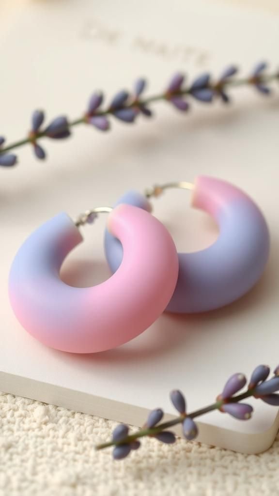 Boucles Dégradé Ombre Pastel En Pâte Polymère
