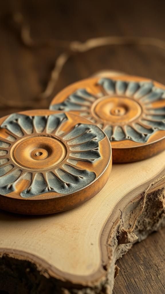 Disques Texturés Rustiques Aux Finitions Patinées