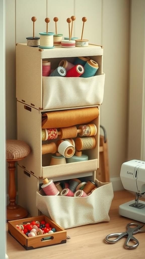 Sewing Notions And Thread Station Organizer