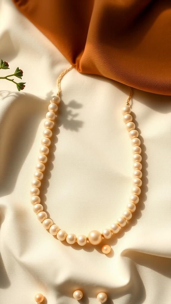 Collier Ras-Du-Cou Élégant En Perles Classiques Brillantes