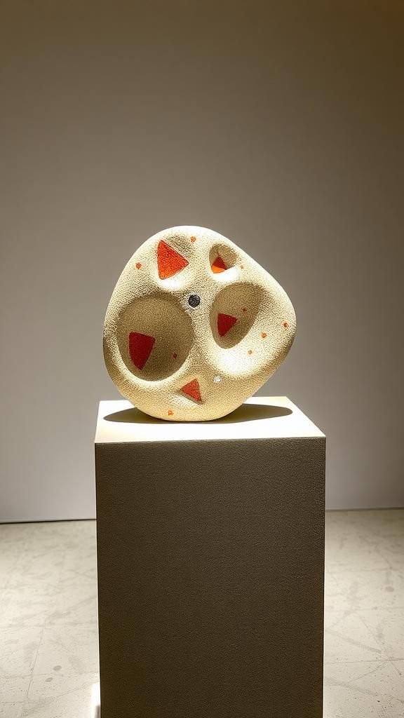 Sculpture De Table Terrazzo Abstraite