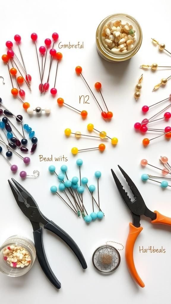Beaded Bobby Pins With Gradient Sparkle