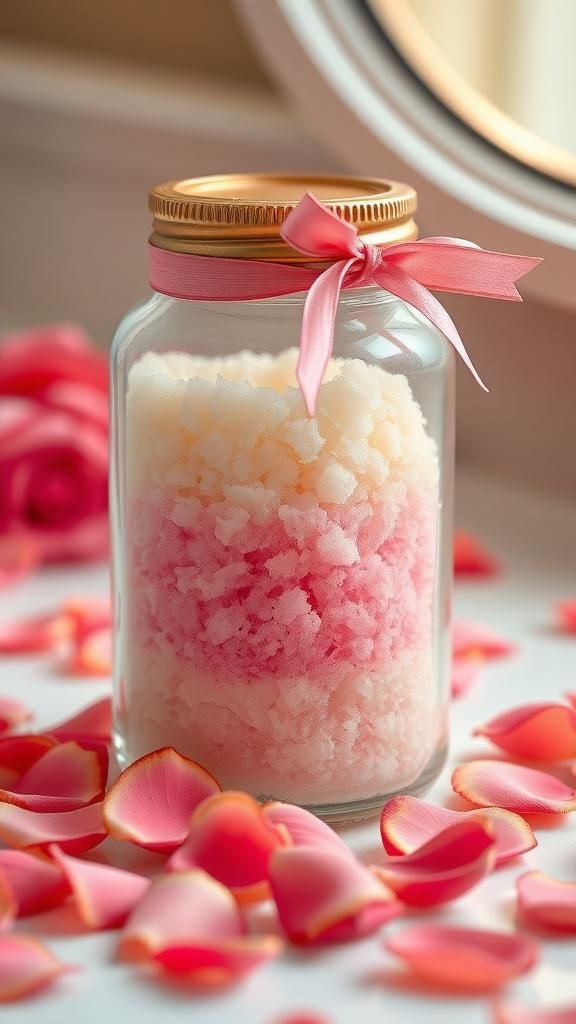 Vanilla Rose Layered Ombre Sugar Polish