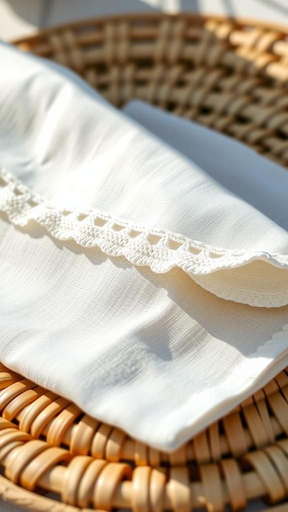 Embroidered Picot Loops Along A Fine Hem