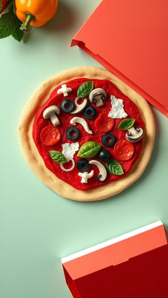 Make-Your-Own Felt Personal Pizza Toppings Set