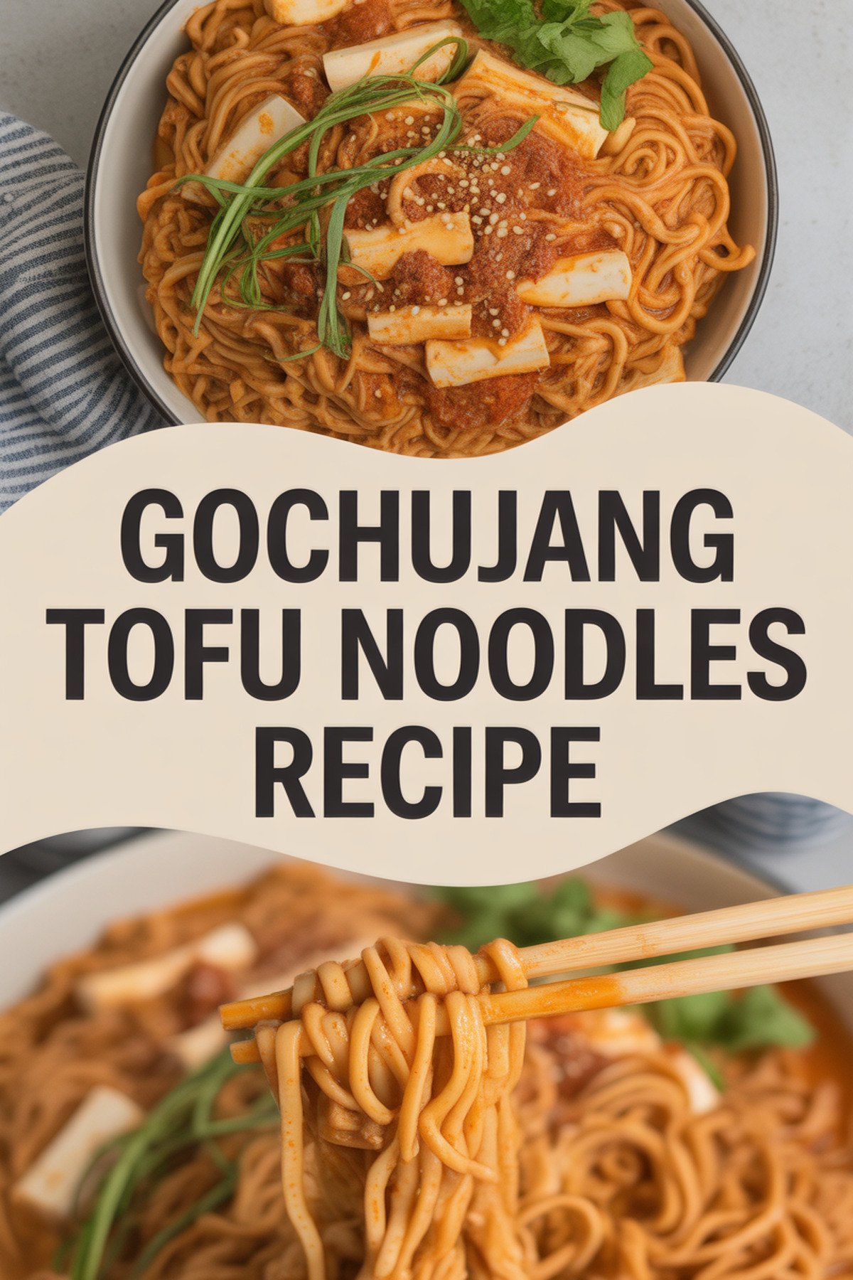 Gochujang Tofu Noodles Recipe recipe idea in stylish layout