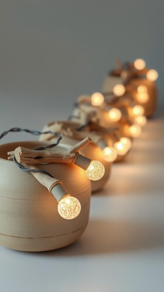 Bois Flotté Et Micro-Ampoules Grain De Riz