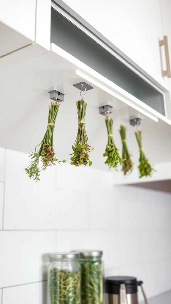 Minimalist Acrylic Herb Drying Rail With Clips