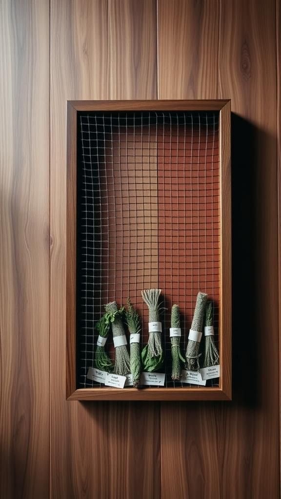 Picture Frame Mesh Herb Drying Display