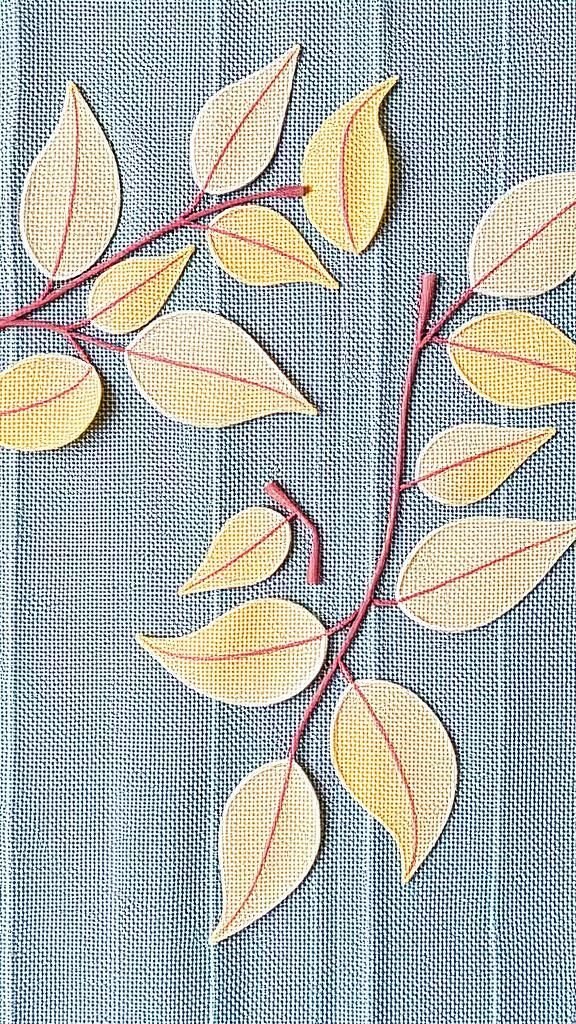 Pañuelo De Lino Con Estampado De Hojas Martilladas