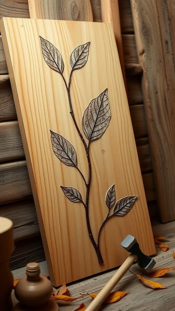 Grain De Bois Et Feuilletés Naturels En Relief