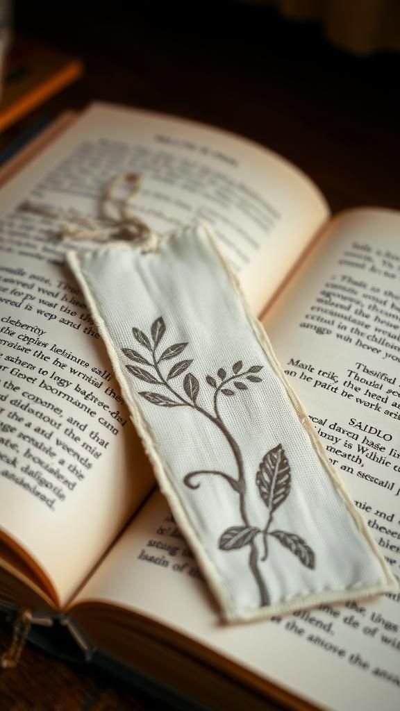 Marque-Pages En Lin Et Papier Aux Traces Subtiles