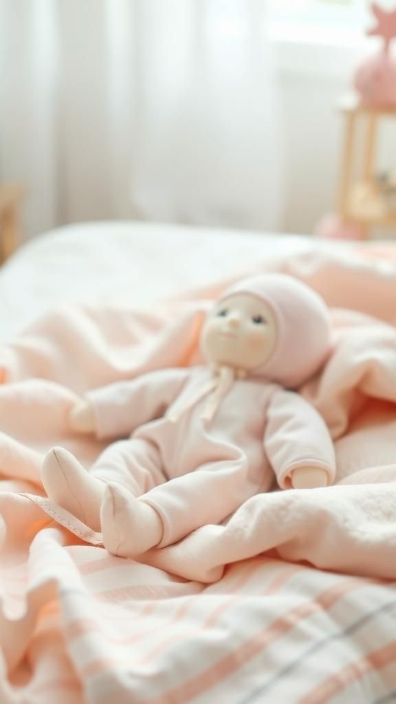 Muñeca Bebé De Tela En Tonos Pastel Suaves