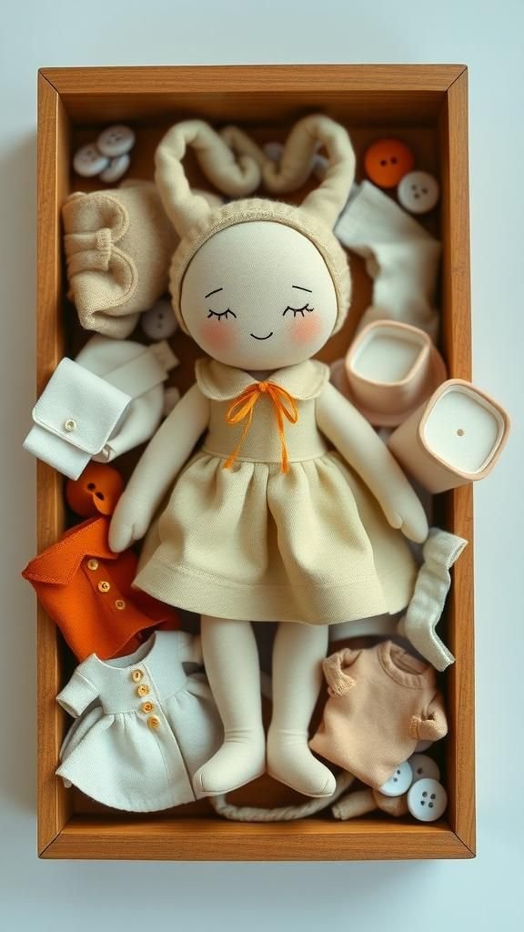 Muñeca Con Ropa Intercambiable Y Accesorios Miniatura