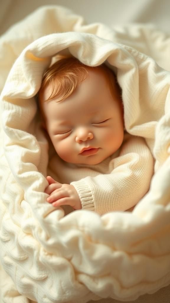 Muñeca Recién Nacida En Manta De Tela Suave