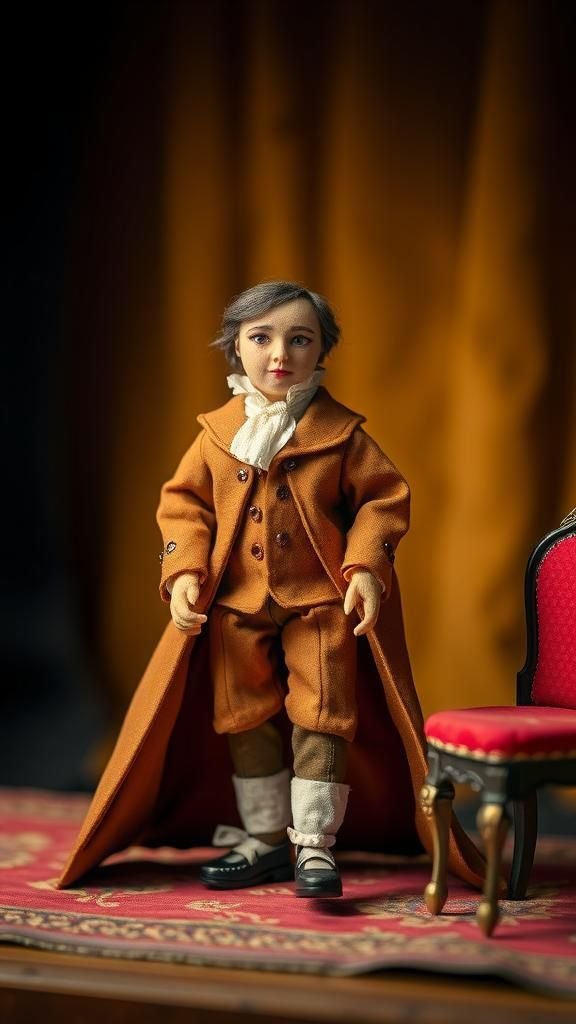 Muñeca Teatral De Tela Para Escenografías En Miniatura