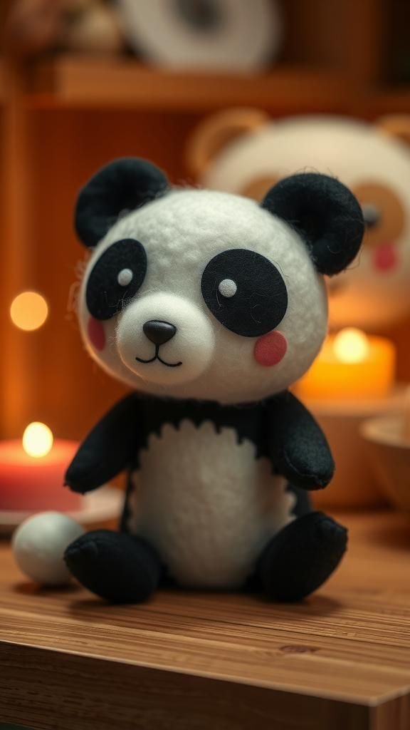 Panda Kawaii Con Ojeras Redondeadas Y Ternura