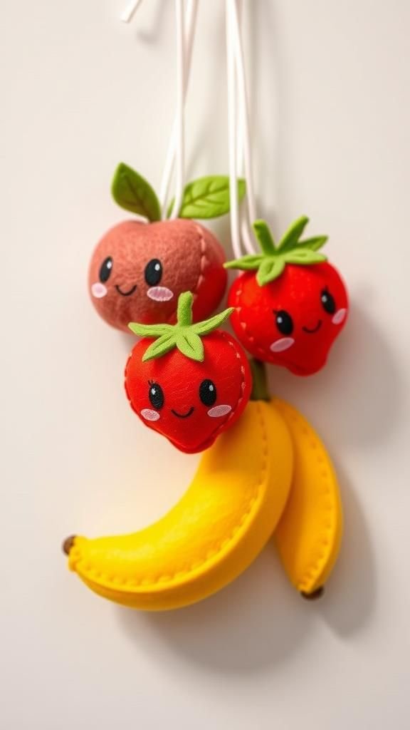 Set De Mini Frutas Kawaii Para Colgar