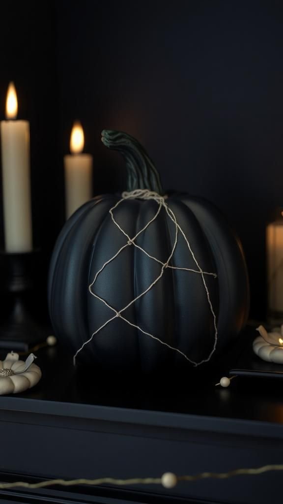 String Art Web With Metallic Thread