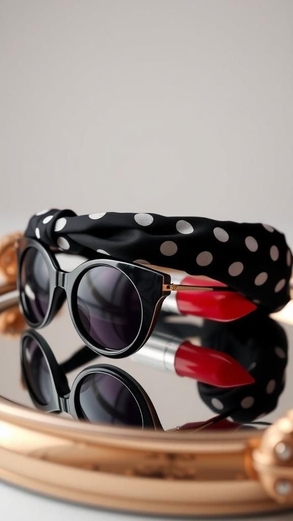 Retro Satin Polka Dot Pin-Up Headband