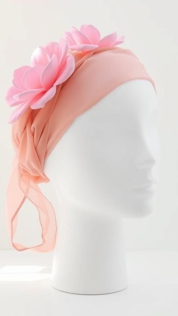 Sheer Chiffon Floral Wrap For Airy Elegance