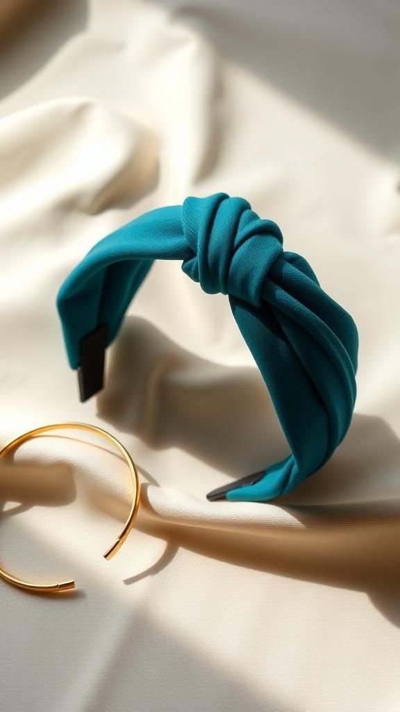Twisted Turban Wrap Headband With Center Knot