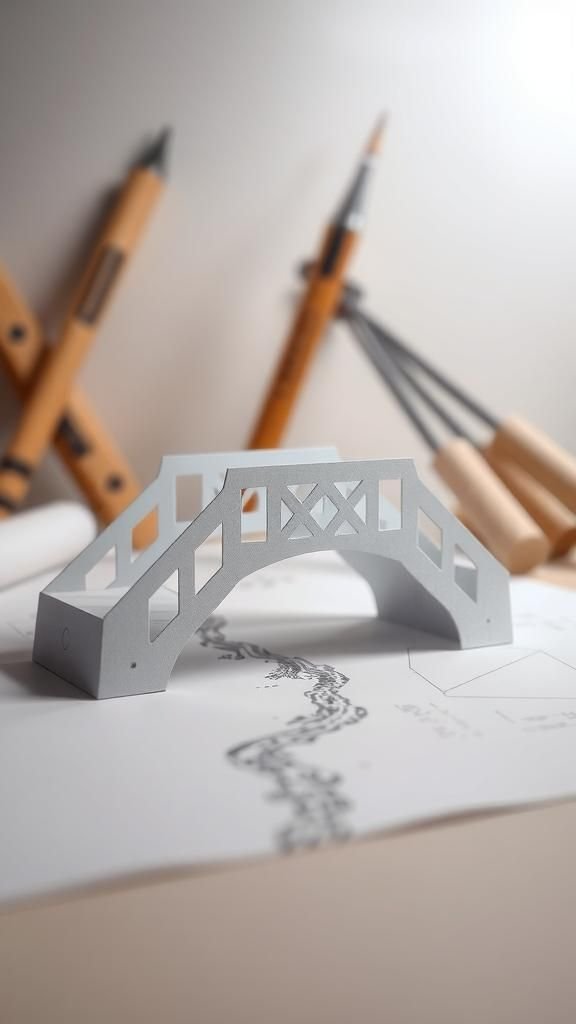 Architectural Paper Bridge Desktop Model