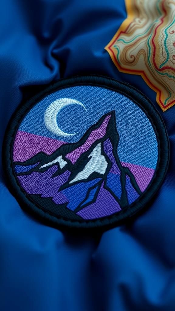 Paysage Montagneux Au Crépuscule, Lune Fine