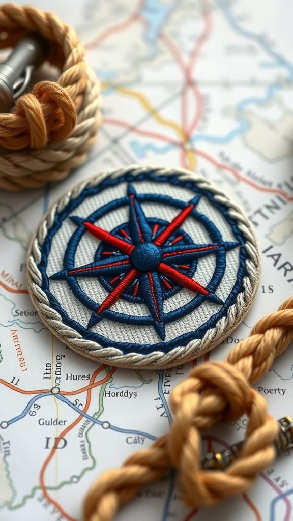 Rose Des Vents Nautique Avec Cordage