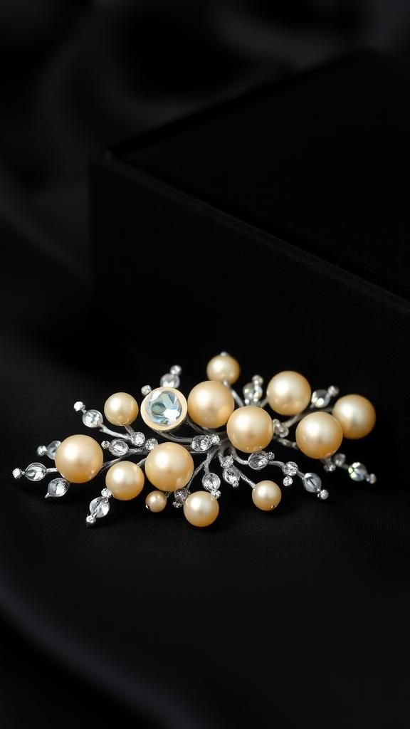 Barrette Perlée Cocktail Pour Soirées Élégantes