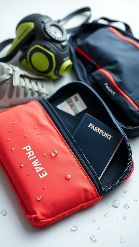 Portadocumentos De Tela Impermeable Con Cremallera