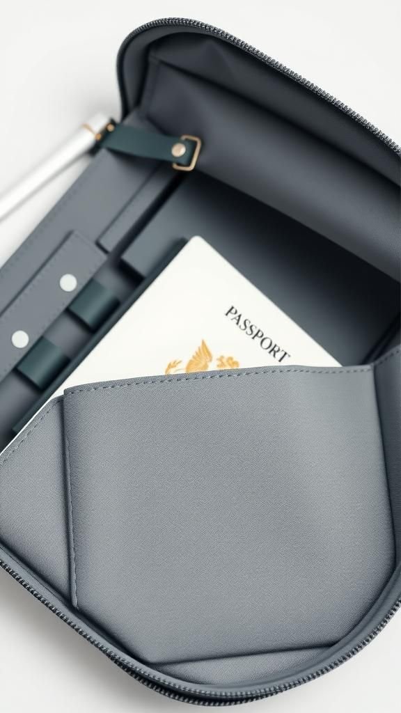 Portadocumentos De Viaje Con Forro Acolchado Y Protección